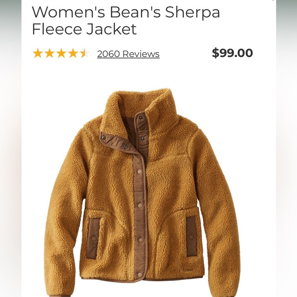 L.L.Bean Women’s Bean’s Sherpa Fleece Jacket